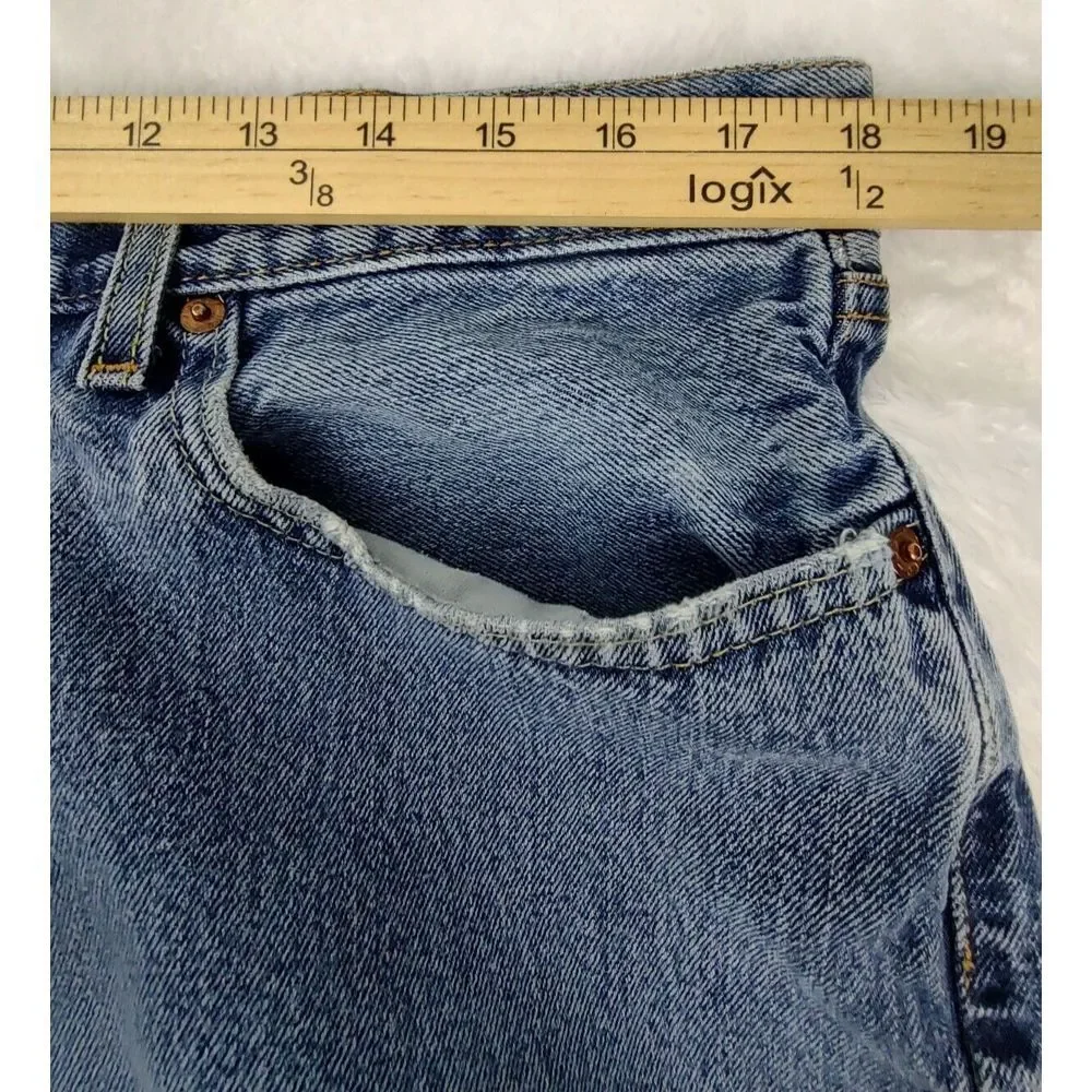 Levi's 550 Jeans Size 38x30 (act 36x28) Relaxed‎ Fit Blue Denim Wide Leg Y2K